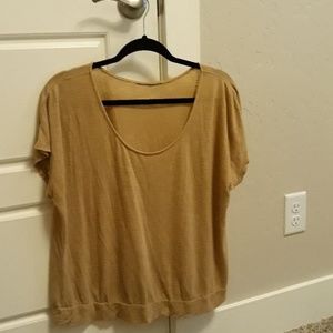 NY & Co gold shirt